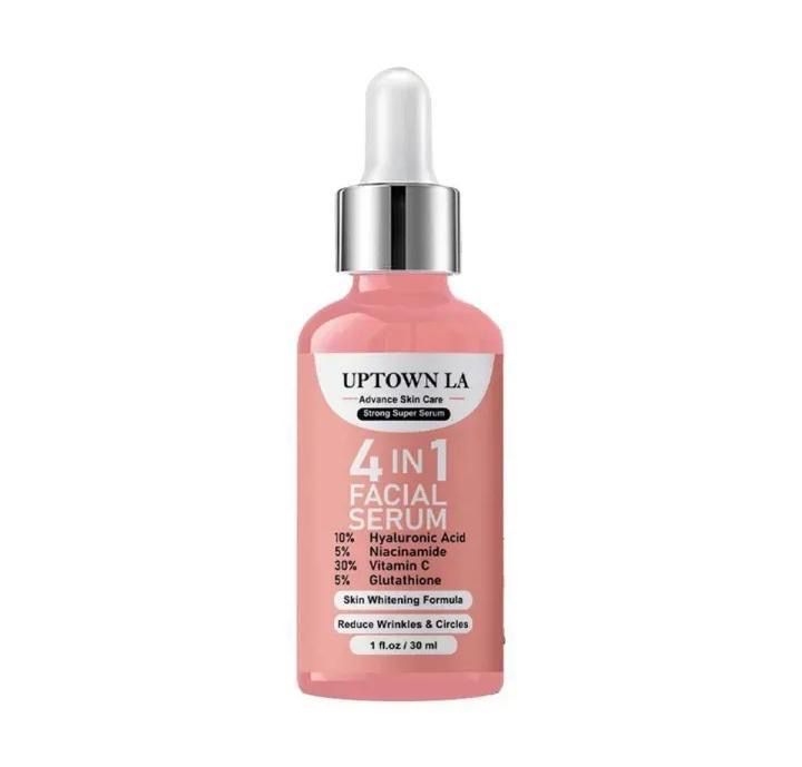 Uptown LA 4 in 1 Super Facial Serum – With Hyaluronic Acid, Niacinamide, Vitamin C & Glutathione – 30ml