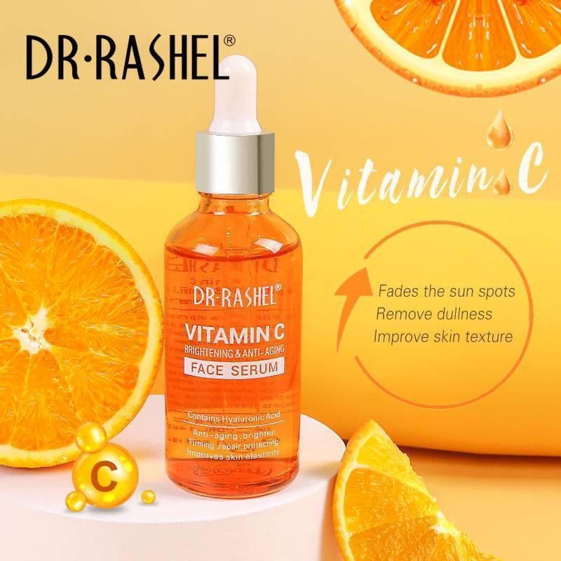 Dr. Rashel Vitamin C Brightening & Anti-Aging Face Serum – 50ml | With Hyaluronic Acid